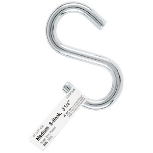 Hampton Medium Zinc-Plated Silver Steel 3.25 in. L S-Hook 240 lb 1 pk (Case of 20) - 1 of 1