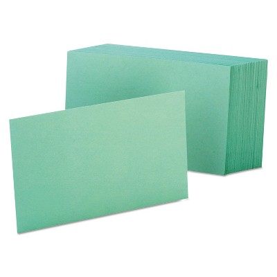 Oxford Unruled Index Cards 4 x 6 Green 100/Pack 7420GRE