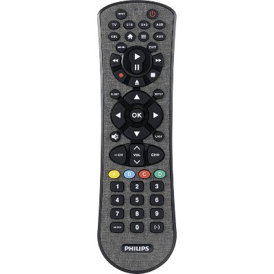 Philips 6-Device Universal Remote Control - Soft Touch Gray