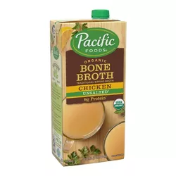 Pacific Foods Organic Gluten Free Unsalted Chicken Bone Broth - 32oz