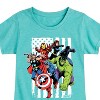 Girls' - Marvel - Avengers American Flag Fitted Short Sleeve Graphic T-Shirt - 2 of 4