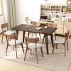 Mid-Century Upholstered Dining Chair Set of 2 with Walnut Rubber Wood Legs with Curved Backrest for Dining Room-Baofuwish - 2 of 4