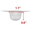 Unique Bargains Bathroom Bathtub Metal Net Hole Basin Kitchen Sinks Silver Tone 71mm Dia 6 Pcs - 2 of 4