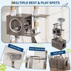 66.9" 2-in-1 Cat Tower & Litter Box Enclosure - Multi-Level Condo w/Scratching Posts, Grey - 3 of 4