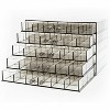 5-Drawer Acrylic Jewelry Organizer with 120 Grids, Clear Grey Storage Box for Earrings, Rings, Bracelets and Necklaces - 3 of 4