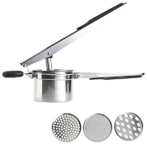 15oz Potato Ricer, Heavy Duty Stainless Steel Potato Masher and Ricer Kitchen Tool, Nonslip Handle,  Press and Mash Kitchen Gadget - 1 of 4