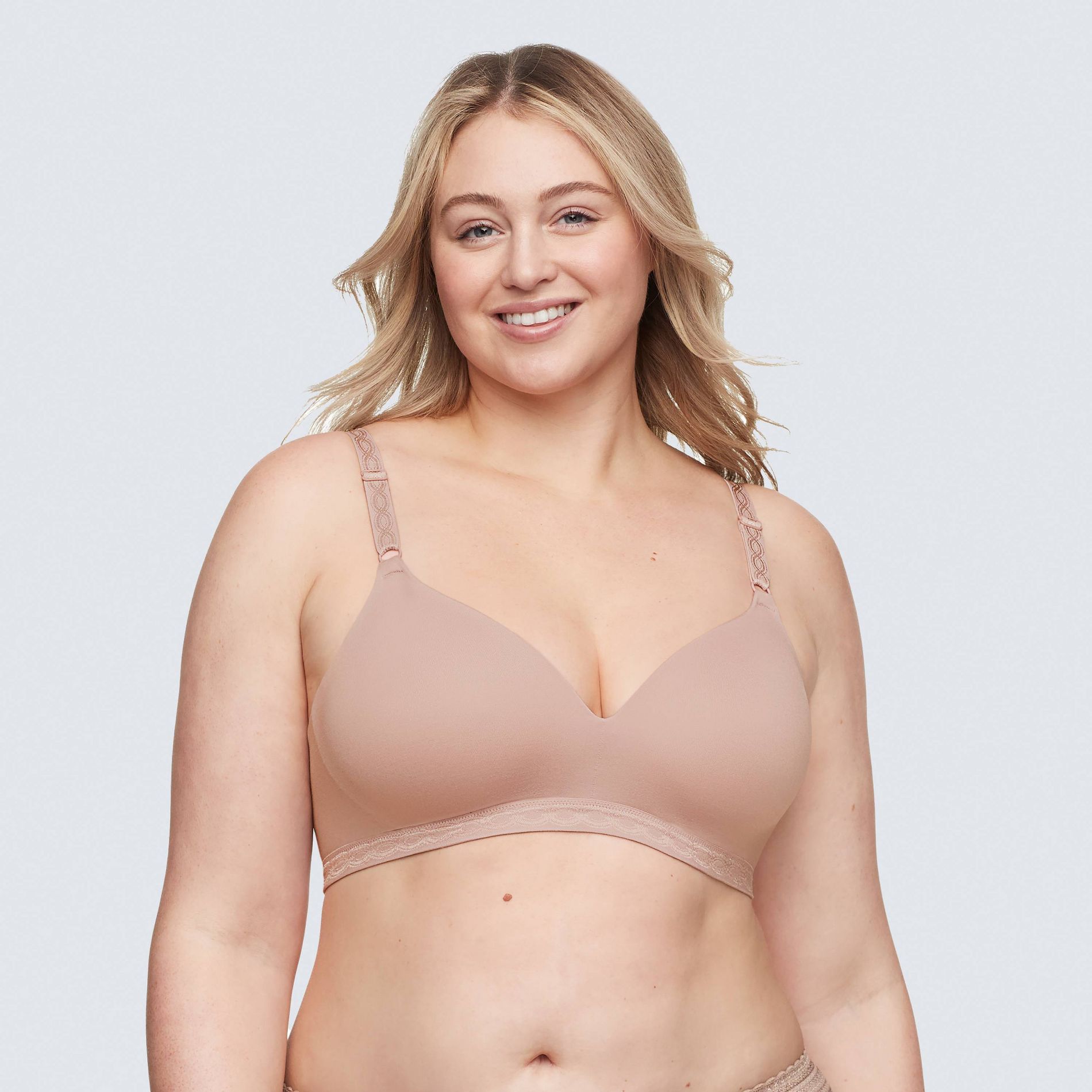 Simply Perfect by Warner's Women's Supersoft Wirefree Bra RM1691T - 36B Roasted Almond: Medium Support, Padded
