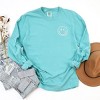 S.W.Smiley Embroidered Smiley Face Outline - Garment Dyed Long Sleeve - 3 of 3
