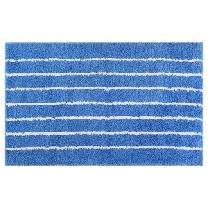 Unique Bargains Striped Pattern Soft Absorbent Non-Slip Bath mat - 1 of 4