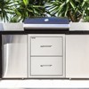 VEVOR Outdoor Kitchen Drawers 14W x 14.3H x 23D Inch, Flush Mount Double BBQ Drawers Stainless Steel with Handle, BBQ Island Drawers,Silver - 2 of 4