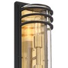 John Timberland Habitat 21" High Modern Outdoor Wall Light Fixture Mount Porch House Set of 2 2-Light Black and Brass Finish Clear Glass Shade - 2 of 4