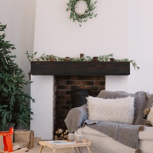 60 Inch Fireplace Mantel Wall-Mounted Mantels Floating Shelf with Invisible Metal Bracket Farmhouse Shelf for Home Decor - 1 of 4