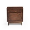 Solid Wood Nightstand with Drawer,Modern Walnut Bedside Table for Small Spaces,18"W Bedroom End Table-Baofuwish - 3 of 4