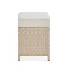 2pk All-Weather Wicker Canaan Outdoor Square Stools with Cushions Brown - Alaterre Furniture: Patio Seating, Resin Frame - 4 of 4