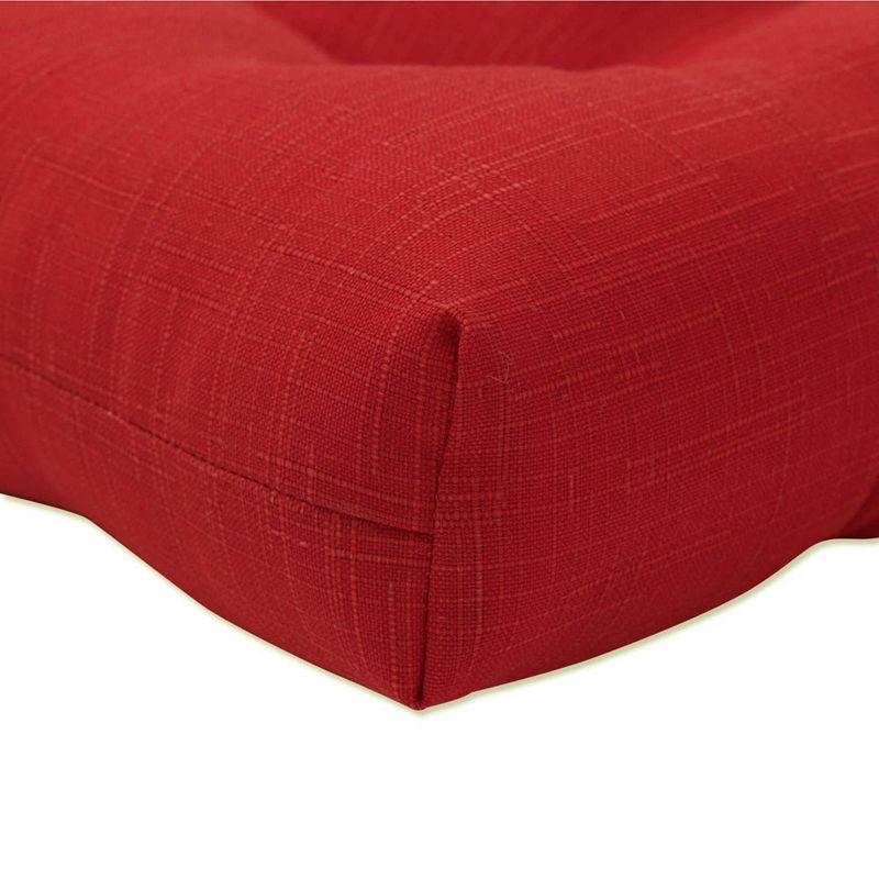 2pk Outdoor/Indoor Reversible Chair Pad Set Splash Flame Red - Pillow Perfect, 6 of 10