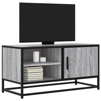 CLIHOME Heavy Duty Vintage TV Stands And Consoles, Metal Entertainment Center With Storage Cabinet