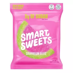 SmartSweets Sourmelon Bites, Sour Gummy Candy - 1.8oz