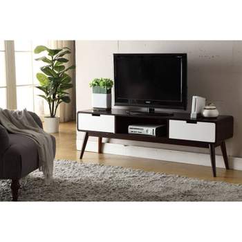 Christa TV Stand for TVs up to 59" Espresso/White Finish - Acme Furniture