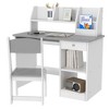 NicBex Home Office Desk 35.5" L Modern Writing Desk and Chair Set with Open Storage Shelves and Chair for Office, Study, Living Room - 4 of 4