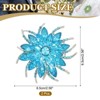 Unique Bargains Wedding Party Birthday Vintage Rhinestone Crystal Flower Lapel Brooch Pin 2 Pcs - 2 of 4