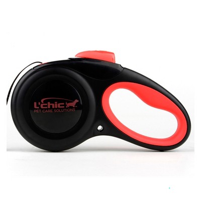 Cozy Grip Retractable Dog Leash Size M (Black/Red)