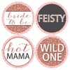 Big Dot of Happiness Bride Squad - Rose Gold Bridal Shower or Bachelorette Party Funny Name Tags - Party Badges Sticker Set of 12 - 3 of 4