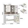 Makeup Vanity Desk with Mirror and Lights, Dressing Table with Jewelry Cabinet - 2 of 4