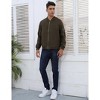 Clearlove Men's Suede-Look Aviation Bomber Jacket Vintage-Inspired Faux Leather Jacket with Quilted Lining - 2 of 4