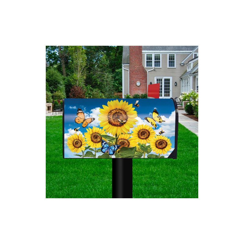 Sunflowers and Bees Summer Magnetic Mailbox Cover Floral Standard Briarwood Lane, 2 of 4