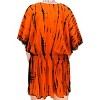 LA LEELA Women's Beachwear Swimsuit Coverups for Women Summer Swim Beach Dress Cover Ups for Women Bathing Suit Cover-up Shirt L-XL Orange,Tie Dye - 2 of 4