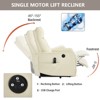 Black PU Single Motor Power Lift Recliner Chair with Massage and Heat for Elderly, Max Reclining Angle 155° - 4 of 4