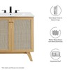 Modway Soma 30" Bathroom Vanity Cabinet – Wall-Mount Design with Open Shelf and Slatted Door (Sink Basin Not Included) - 2 of 4