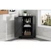 ORRD Black Triangle Corner Bathroom Cabinet, Adjustable Shelf Storage Organizer for Small Space, Waterproof MDF Wall Cabinet for Toiletries - 3 of 4