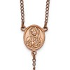 Chisel Stainless Steel Polished Rose IP-plated 30" Rosary Necklace - 4 of 4