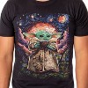 Seven Times Six Star Wars The Mandalorian Shirt Men's Grogu Painting Short Sleeve Tee Black - 3 of 4