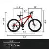 VisioGear 24-inch Mountain Bike Bicycle for Adults, 21-Speed Road Bike, Red, 65.8"*23.2"*39.3" - 3 of 4