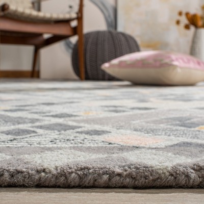 Gray and Gold Hand-Tufted Wool 8' x 10' Area Rug