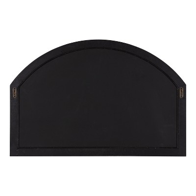 Walnut Brown Arched Magnetic Chalkboard with Clips, 36x24