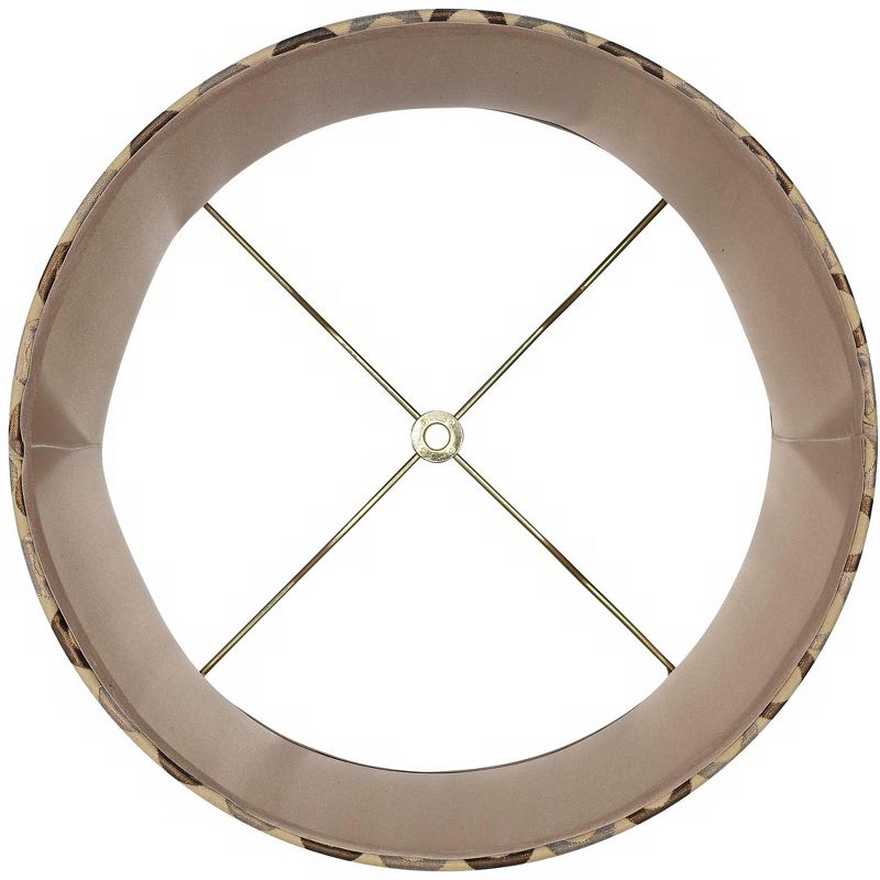 Springcrest Copper Circles Medium Drum Lamp Shade 13" Top x 14" Bottom x 11" High (Spider) Replacement with Harp and Finial, 4 of 9