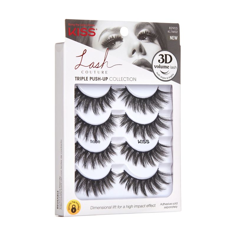 KISS Lash Couture Triple Push-Up Collection Fake Eyelashes - Robe - 4 Pairs, 6 of 9