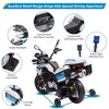 12V 7AH Kids Motorcycle, Ride On Police Motorcycle, Licensed BMW Kids Car with High/Low Speed,EVA Tire, 2 Storage Boxes - 3 of 4