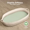 KeaBabies Organic Bassinet Sheet for Baby Girls, Boys, 2-Pack Soothe Bassinet Fitted Sheets, Bedside Bassinet Mattress Sheet - 2 of 4