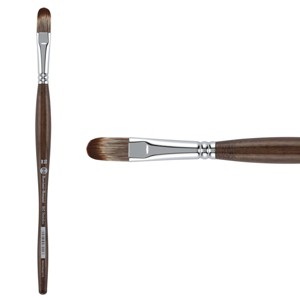 Borciani e Bonazzi UNICO Synthetic Mongoose Artist Paint Brush - Series 802 Filbert - Size #12 - Watercolors, Oil & Acrylic Paint - Handcrafted in - 1 of 4