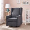 Modern Swivel Rocker Recliner Chair, Upholstered Glider Rocker Recliner With Wingback, Manual Glider Reclining Sofa Chair For Nursery Living Room - 4 of 4