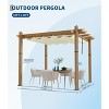 GOCAPTAIN Patio Pergola - Metal Outdoor Sun Shade Canopy with Retractable Roof for Garden Porch Backyard - 2 of 4