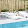 vidaXL Sun Lounger - White Pine Wood Chaise Lounge Chair for Outdoor/Garden/Patio - 80.7"x31.5"x12.4" - Ergonomic S-Shape Daybed - 3 of 4