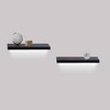 ChicFurnit Wall Shelf Set Floating Wood Shelves Invisible Brackets Hanging Shelf for Books Storage for Indoor Living Room, Black, 15.75"*3.94"*1.18" - 2 of 4