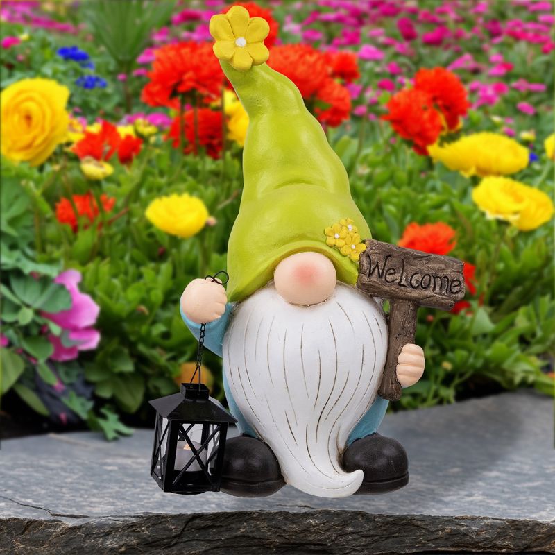 Northlight Welcome Gnome with Lantern Outdoor Garden Statue - 17.75", 3 of 9