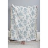 Evanjelina & Co Toile De Jouy Duck Egg Blue Woven Throw Blanket - Deny Designs - 3 of 4