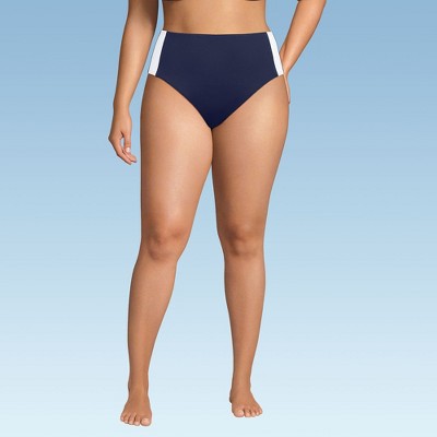 Lands' End Women's Seamed High Waisted Bikini Bottoms